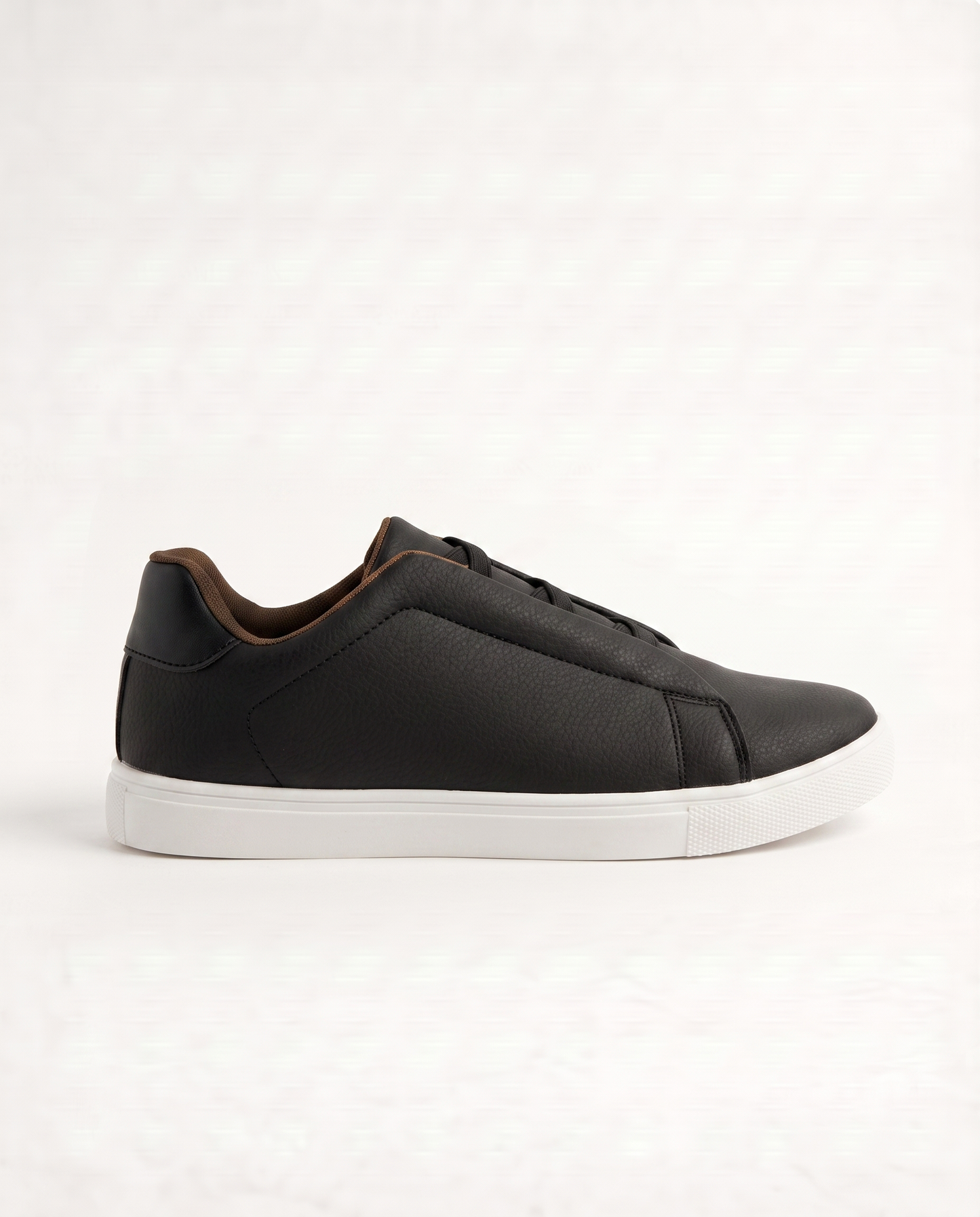 Men's Solid Color Slip-On Sneakers - Black