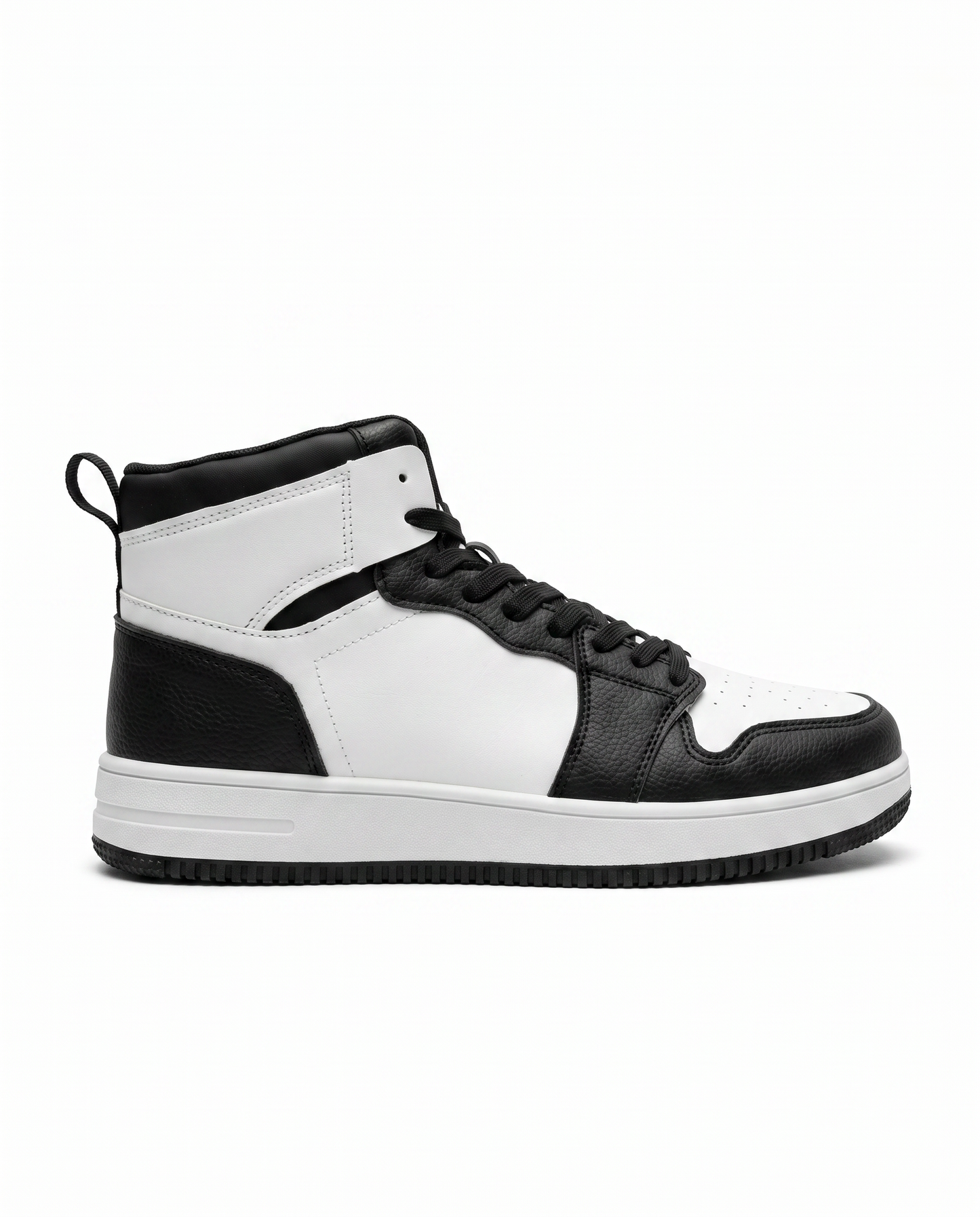 Sneakers a collo alto uomo bianco e nero - Bianco-nero