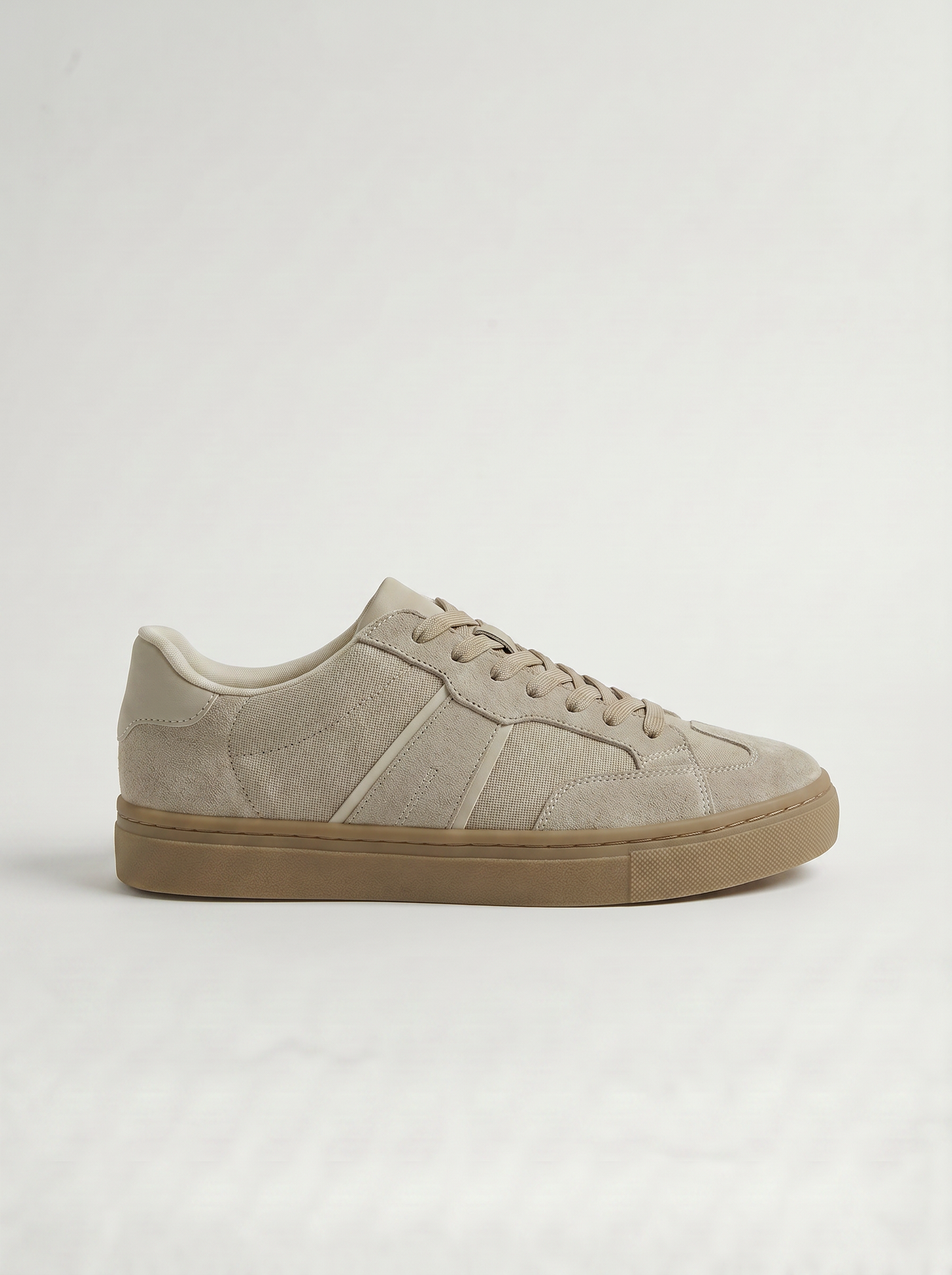 Sneakers beige effetto scamosciato uomo - Beige