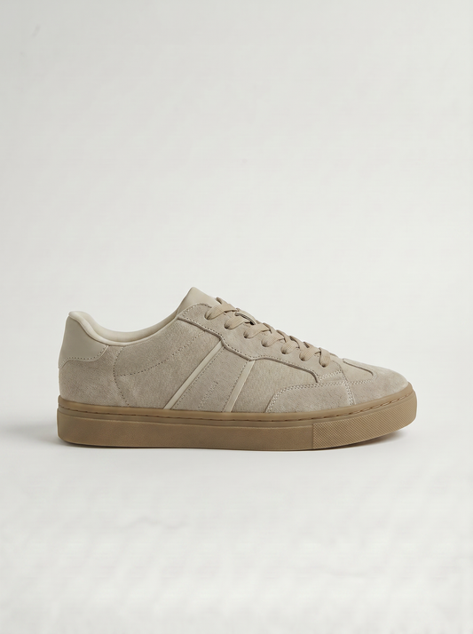 Sneakers beige effetto scamosciato uomo - Beige