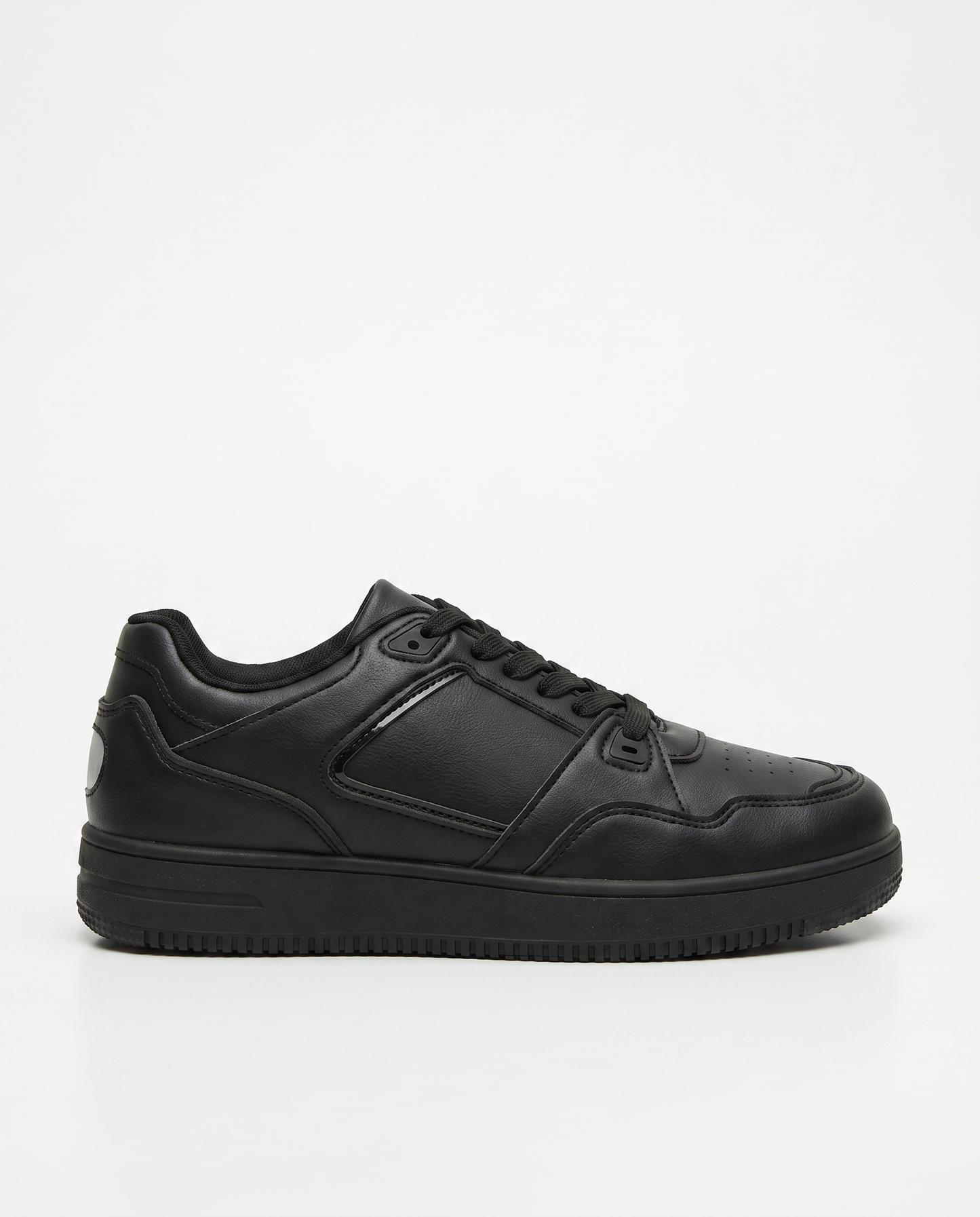 Total black sneakers in black polyurethane - Black
