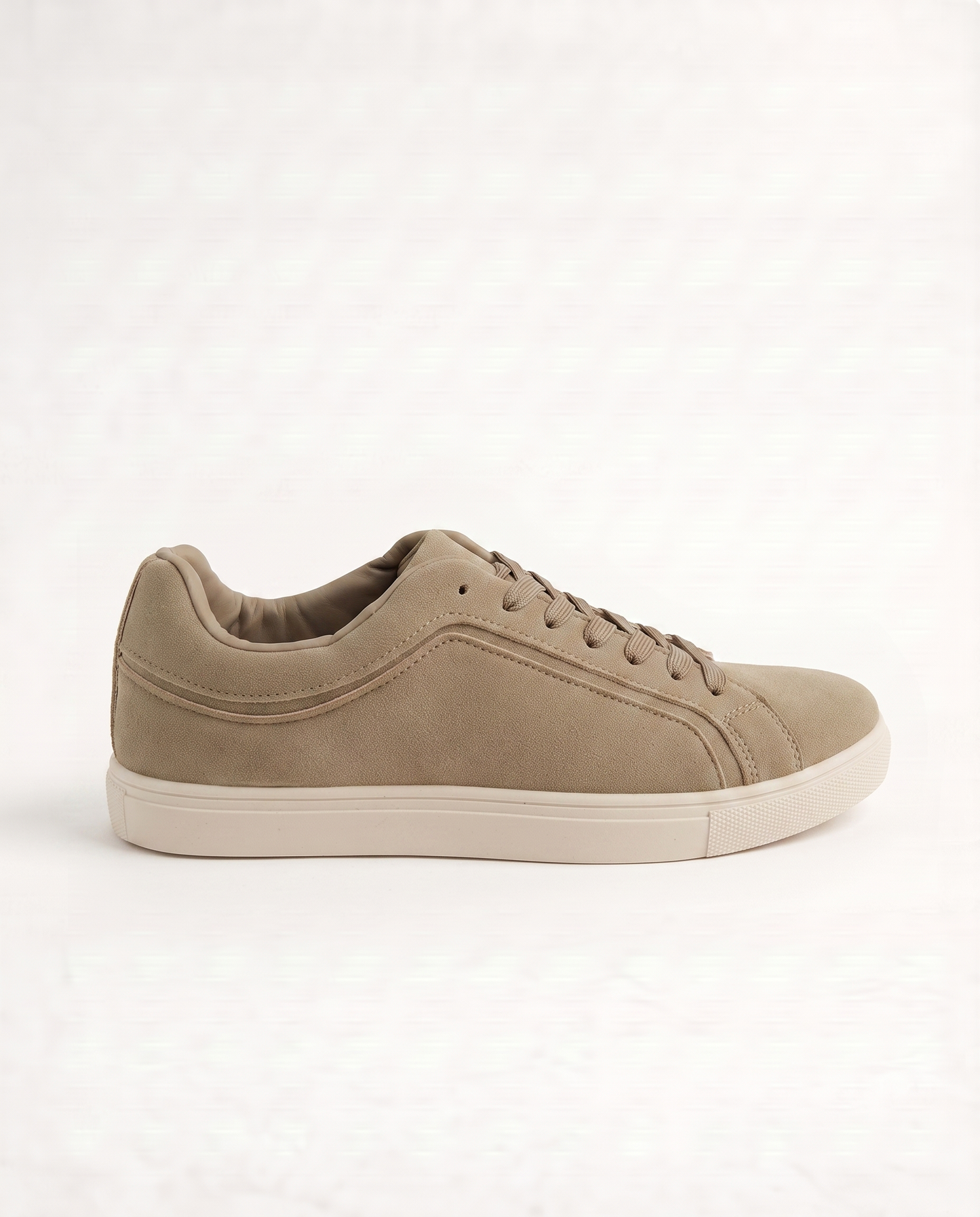 Sneakers beige uomo in microfibra scamosciata - Beige
