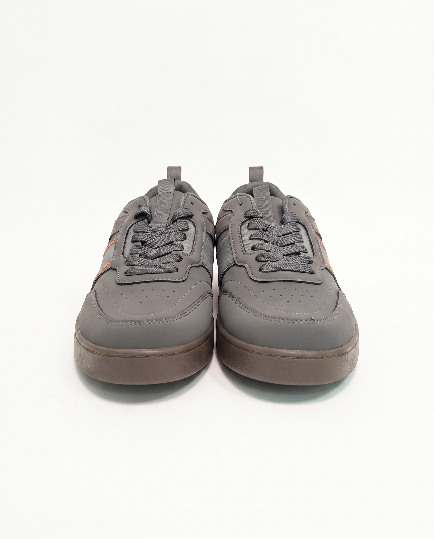 Sneakers grigie con dettagli arancioni - Grigio