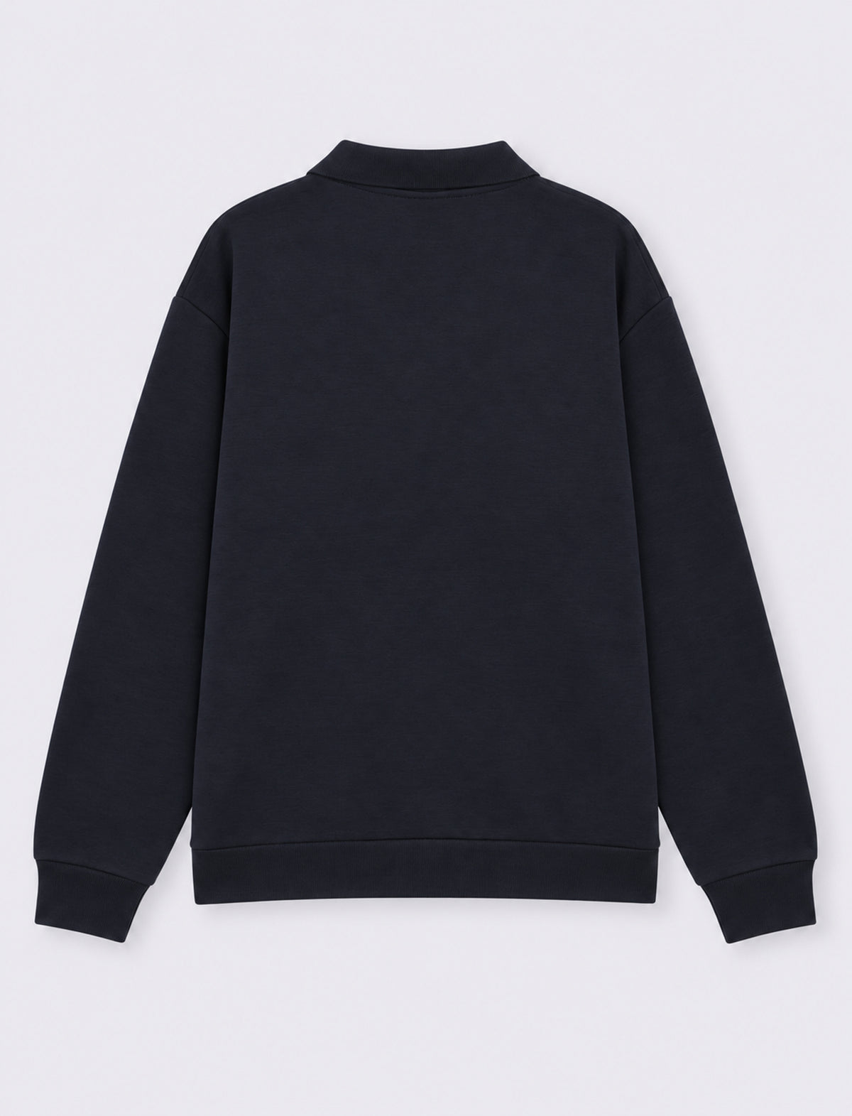 Felpa polo regular fit in interlock - Blu
