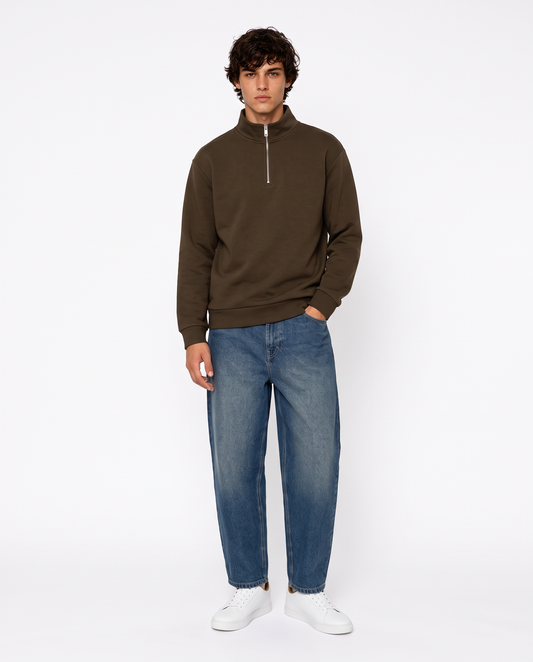 Men's Interlock Turtleneck Sweatshirt - Brown