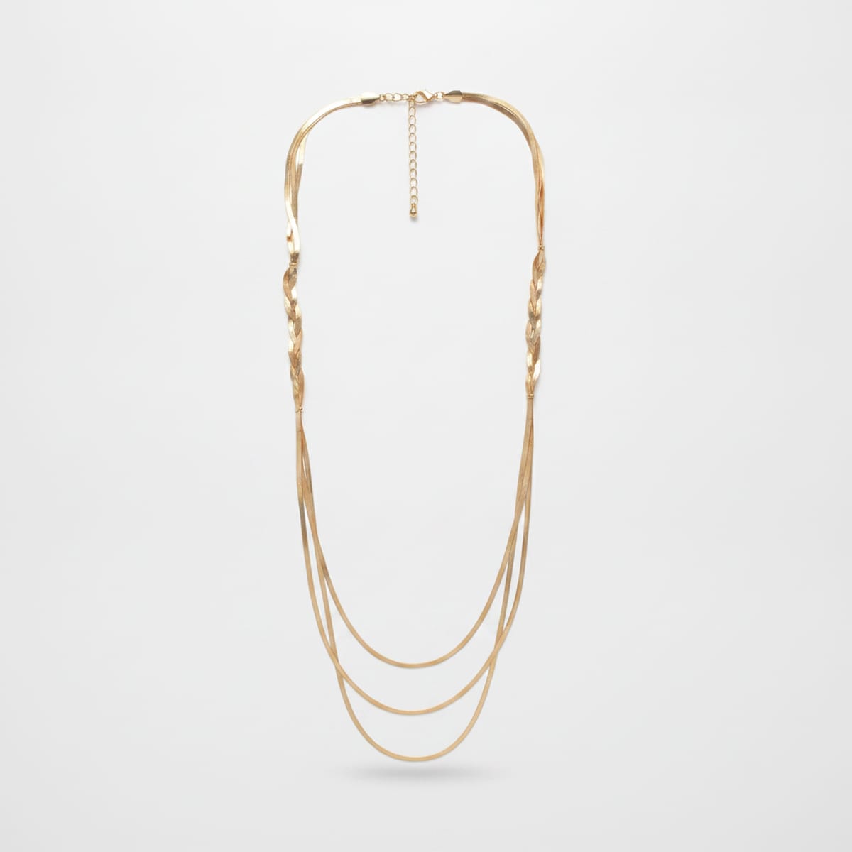 Collana piattina intrecciata - Oro