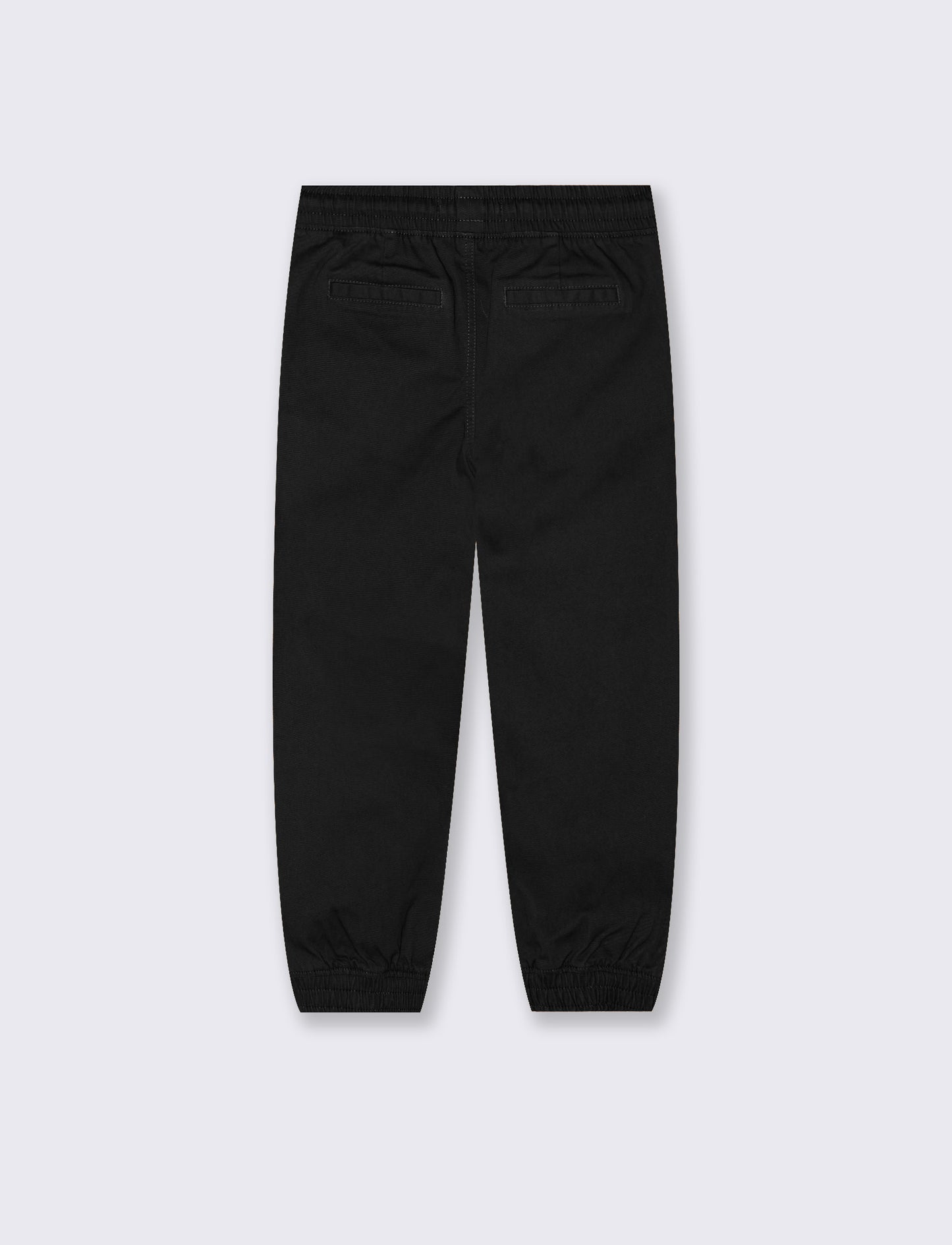Cotton twill jogger pants - Black