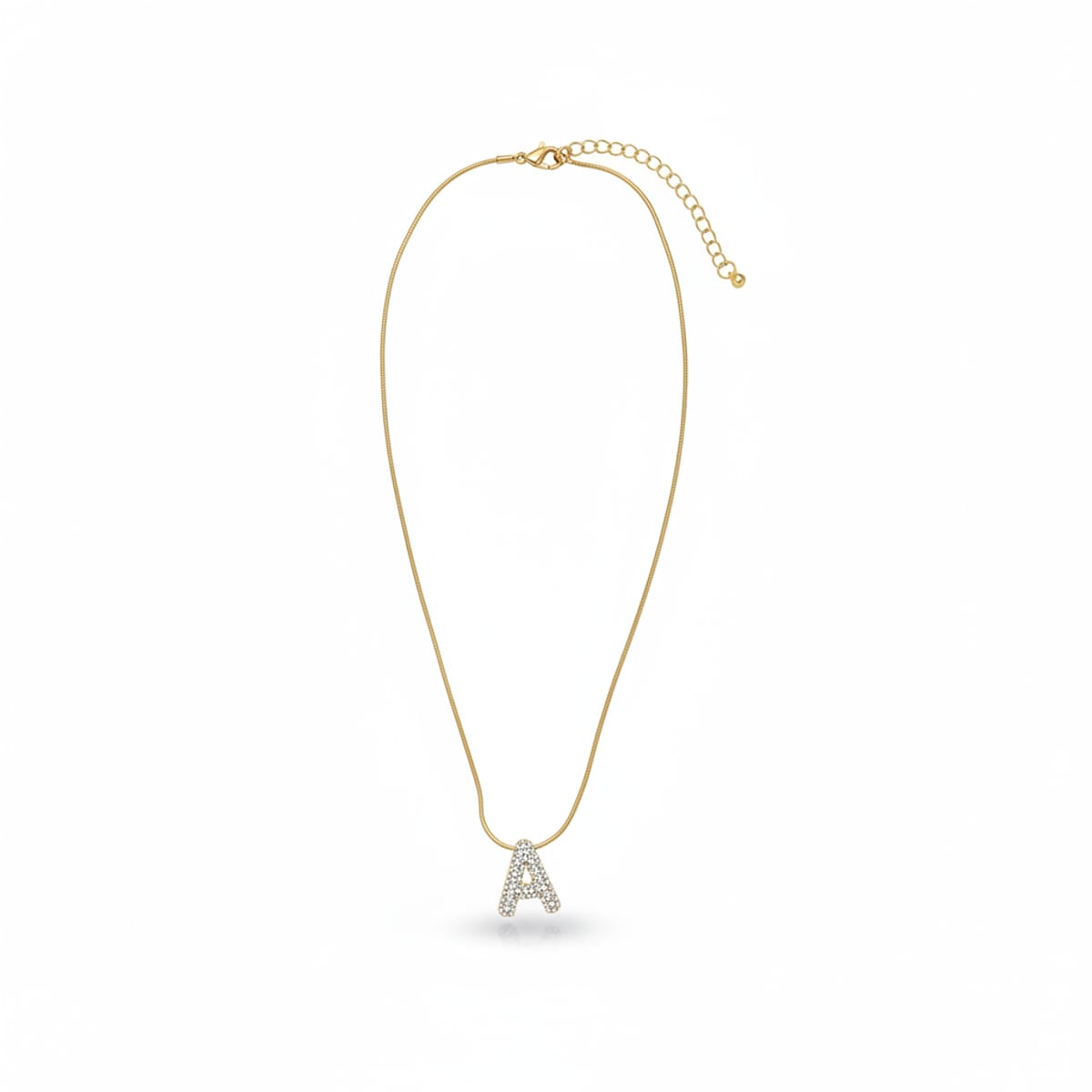 Collana con lettera strass - var 1