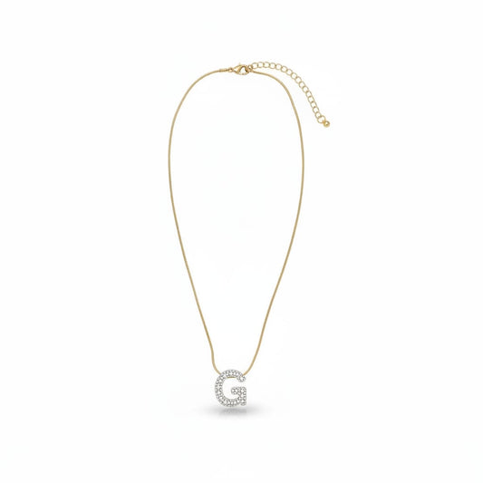 Collana con lettera strass - Var 4