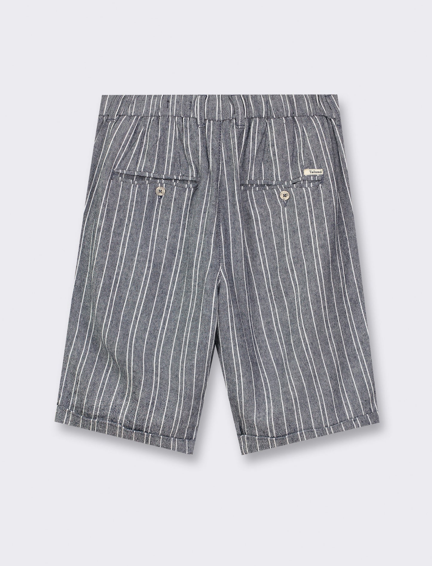 Bermuda chino jogger linen blend - Blu