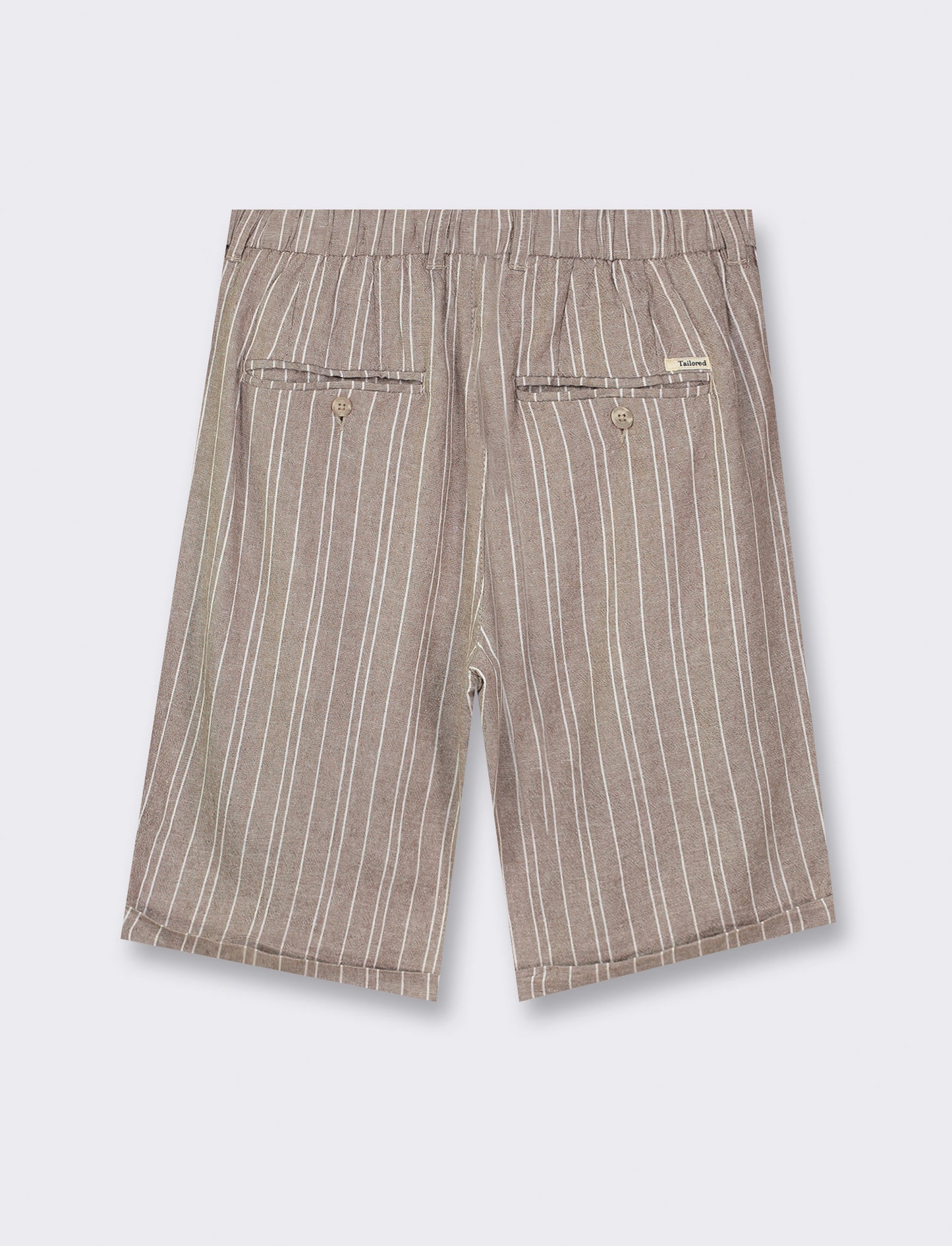 Bermuda chino jogger linen blend - Grigio fango