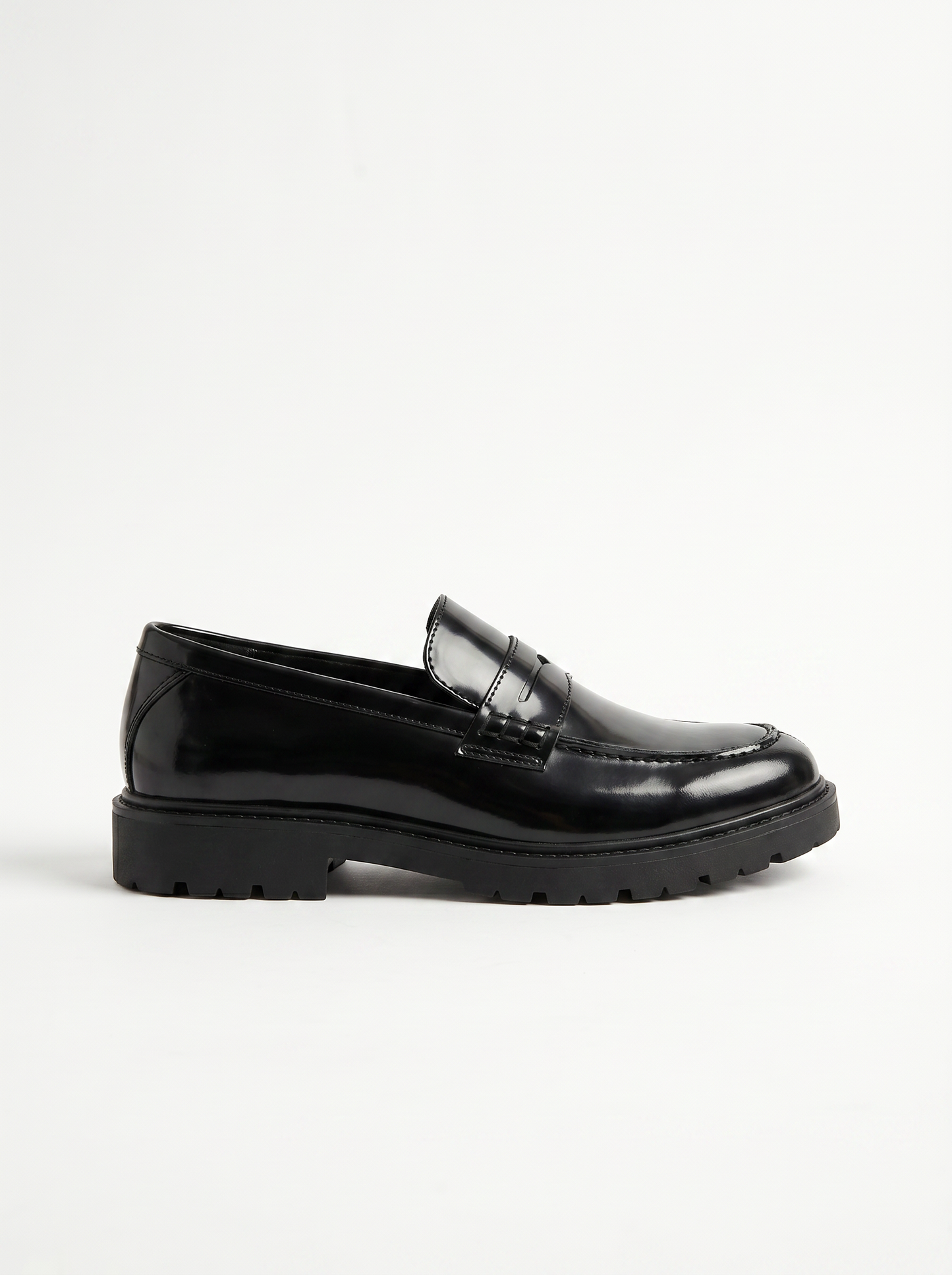 Mocassino in vernice effetto nero uomo - Nero