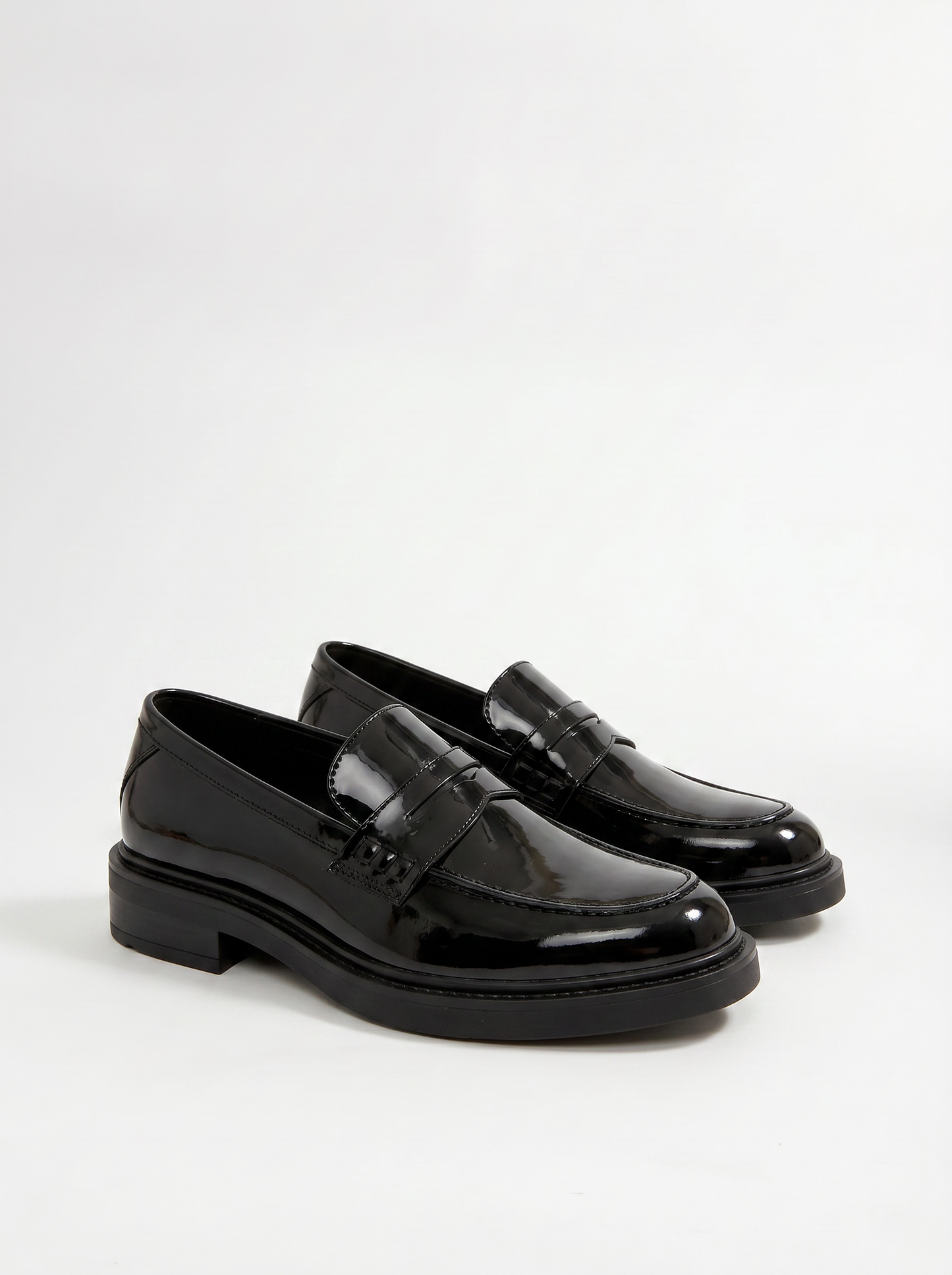 Mocassino in vernice effetto nero uomo - Nero