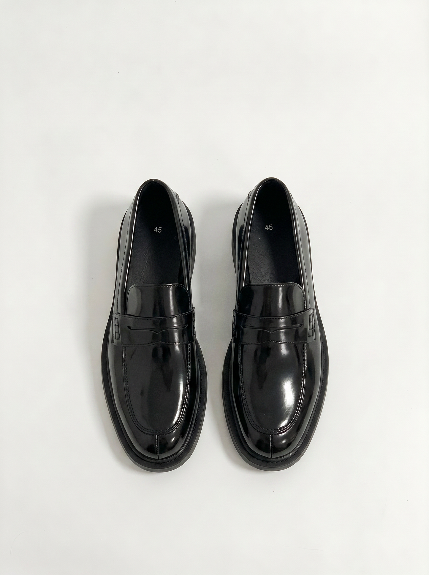 Mocassino in vernice effetto nero uomo - Nero