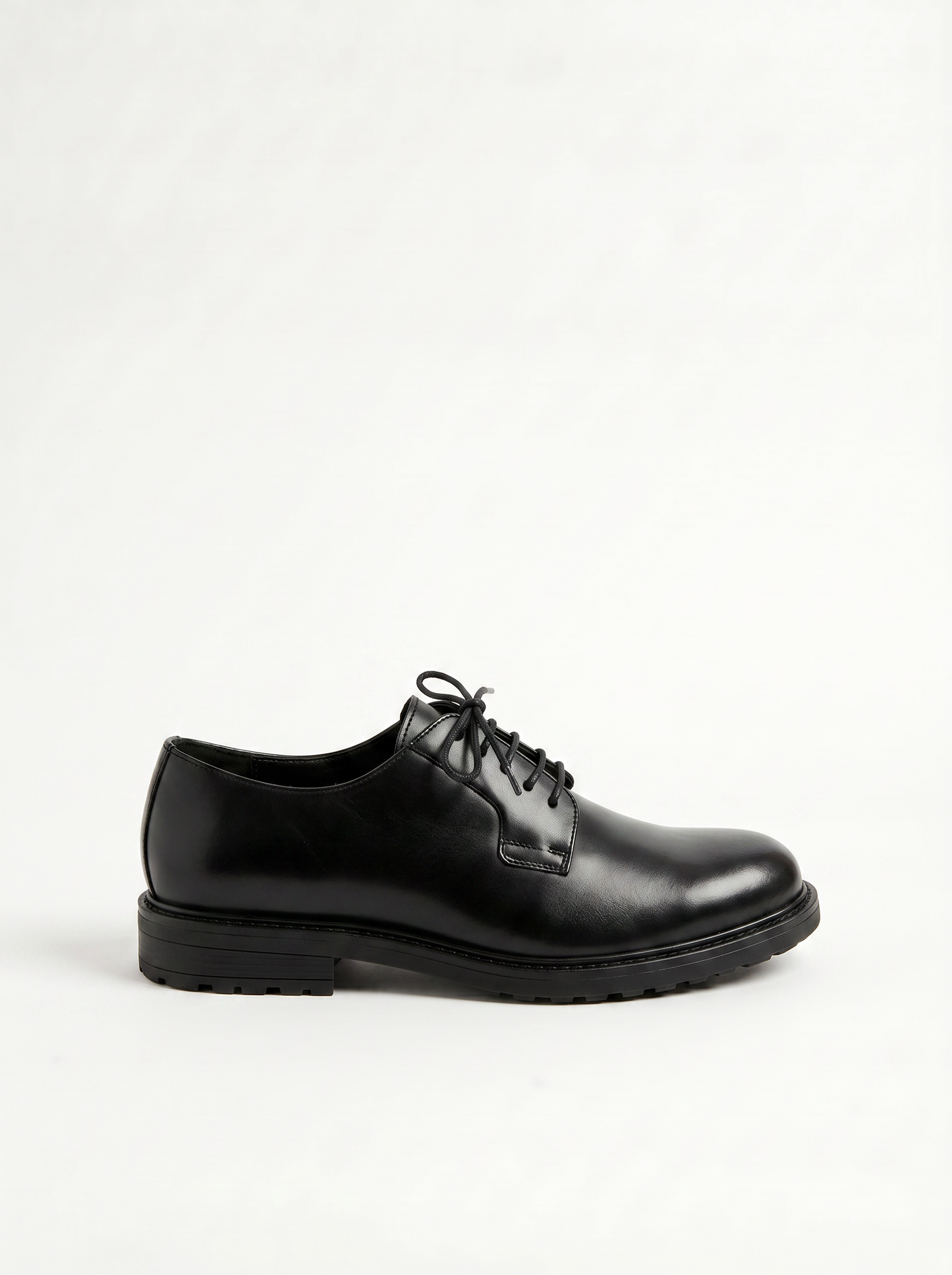 Men's polyurethane lace-up shoes - Black
