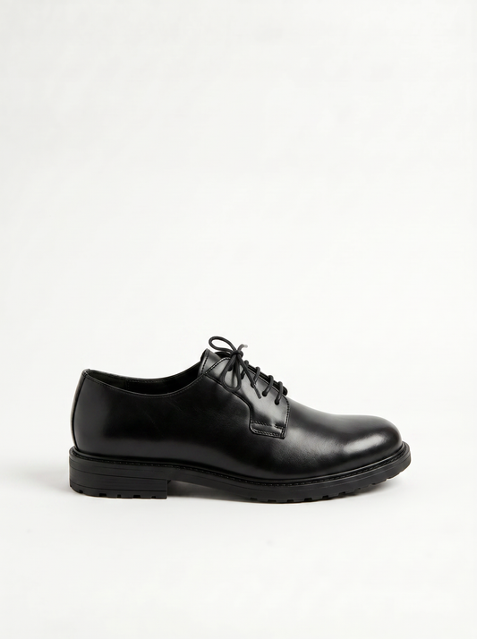 Scarpa stringata uomo in poliuretano - Nero