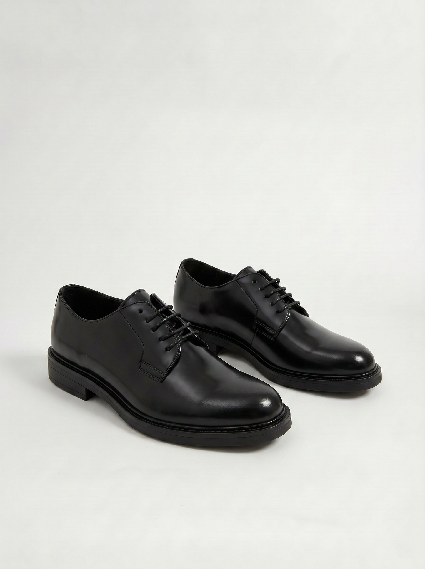 Men's polyurethane lace-up shoes - Black