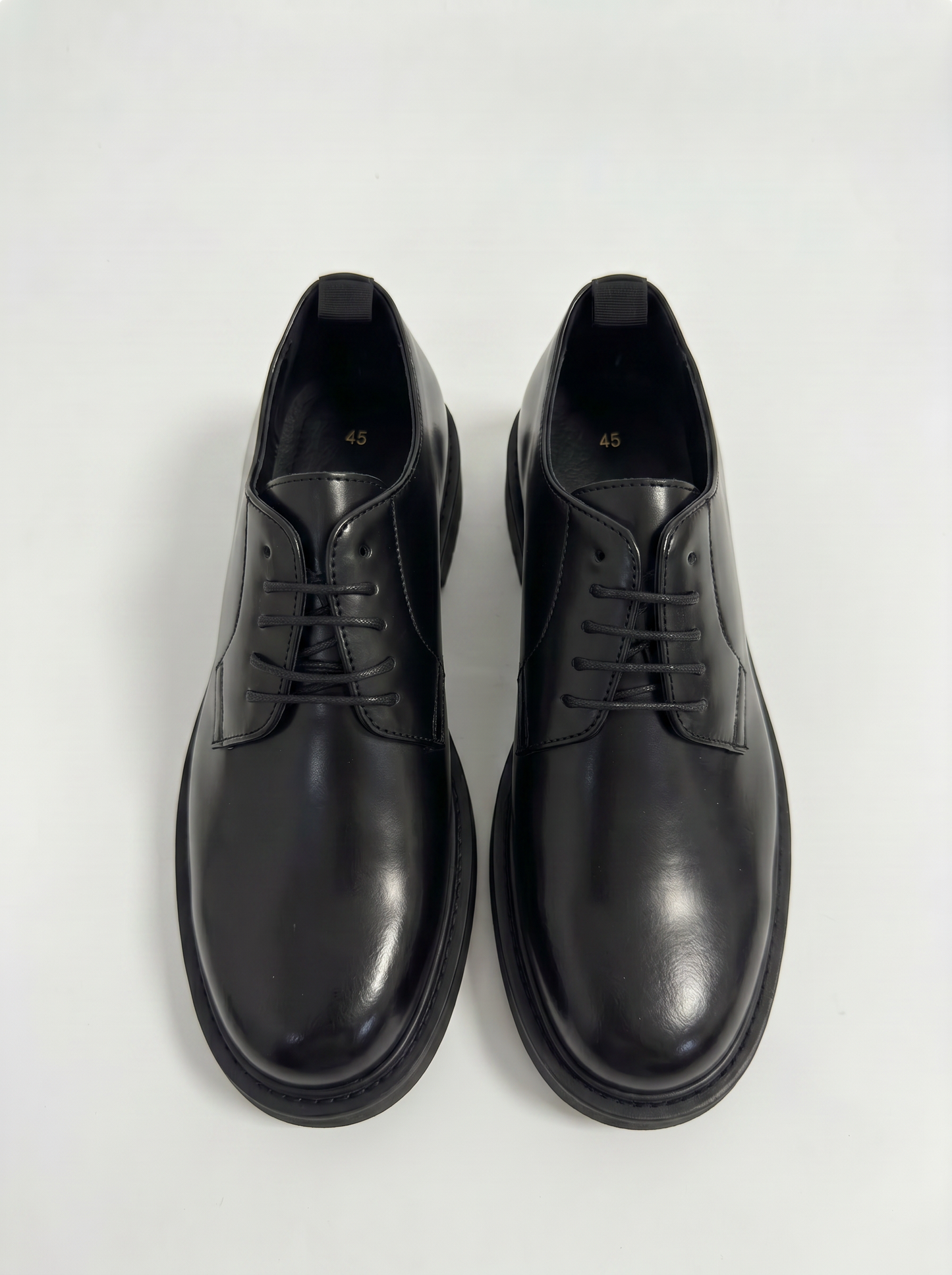 Men's polyurethane lace-up shoes - Black