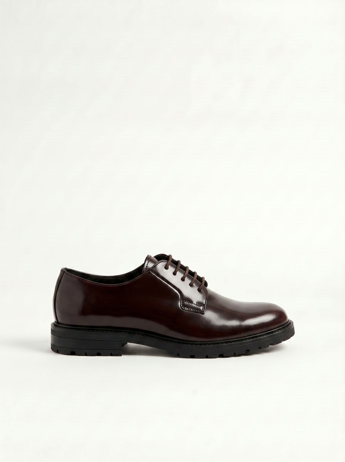 Men's polyurethane lace-up shoes - Brown