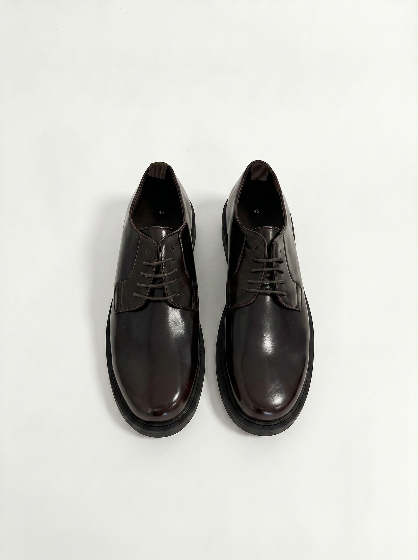 Men's polyurethane lace-up shoes - Brown