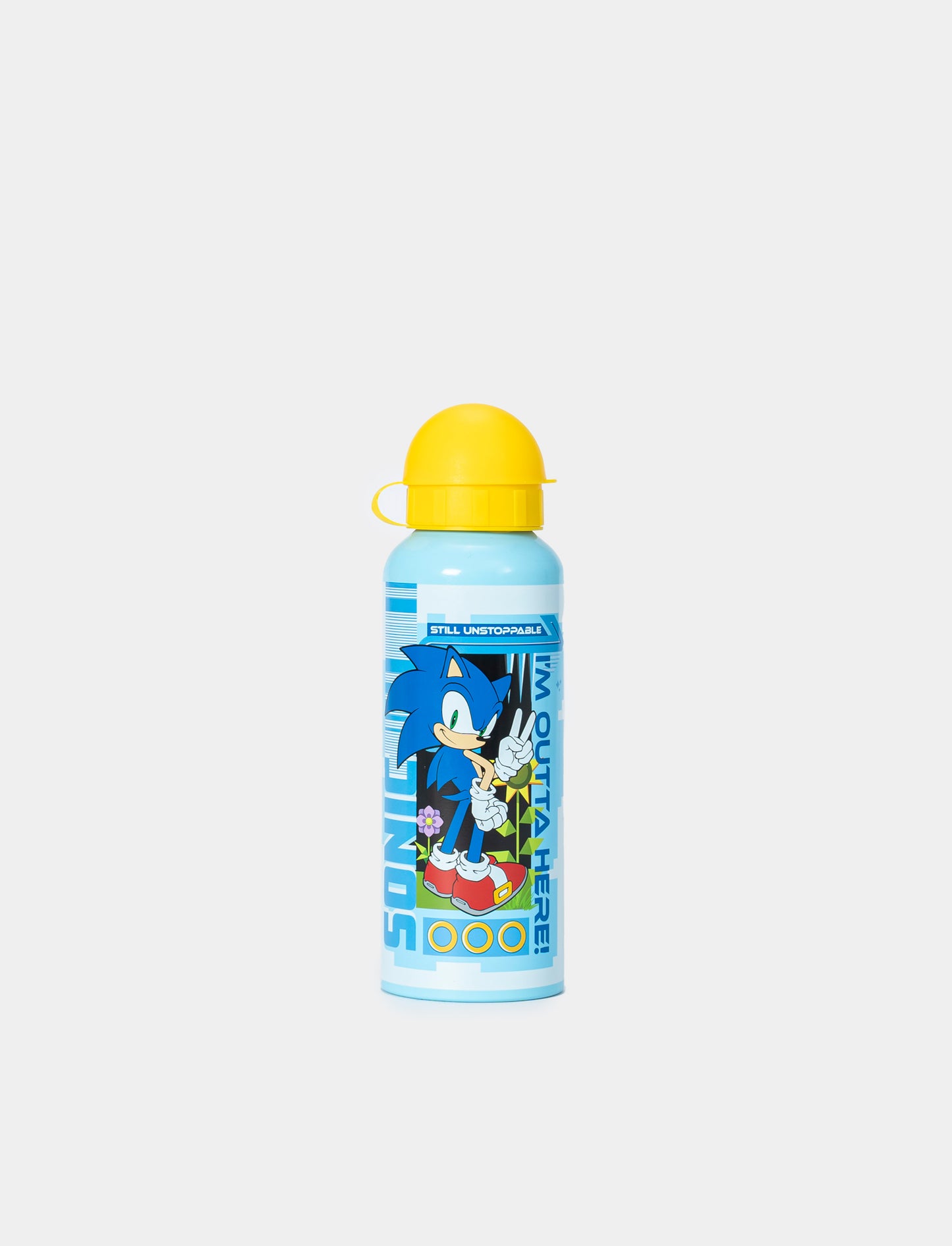 Bambino Sonic/Spiderman 500ml Water Bottle - Sky blue