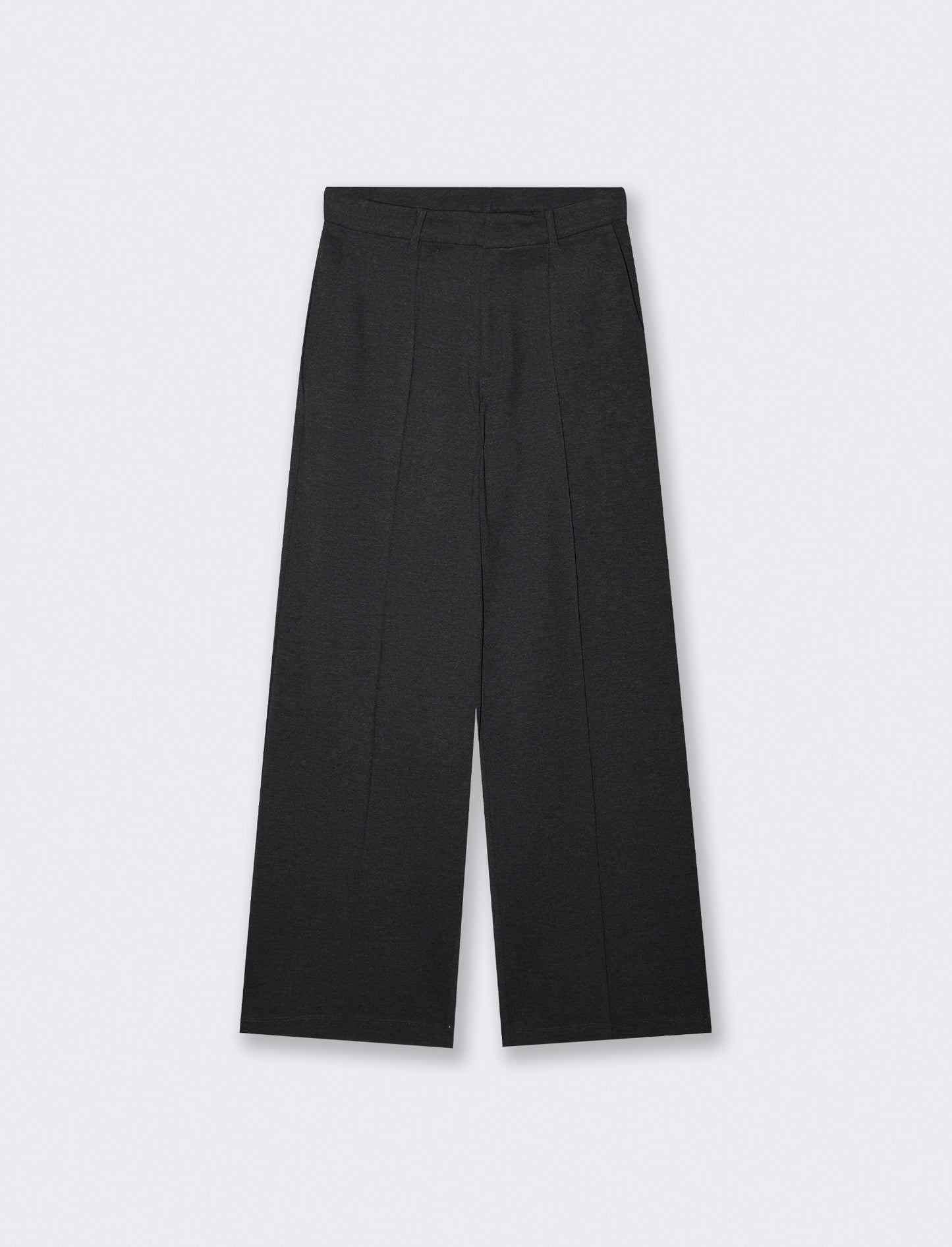Pantalone wide leg high waist classico - Grigio mel.