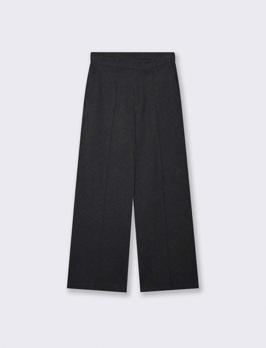Classic high waist wide leg trousers - Grey