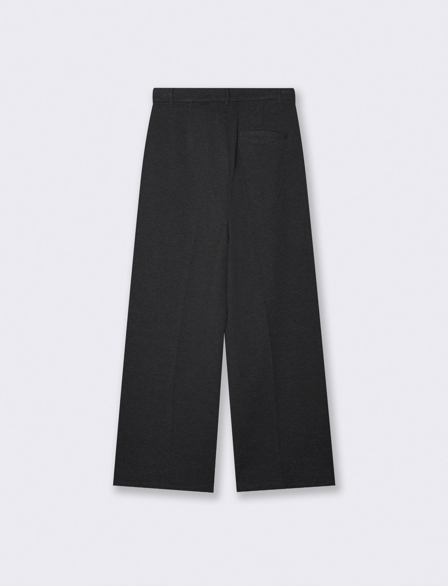 Pantalone wide leg high waist classico - Grigio mel.