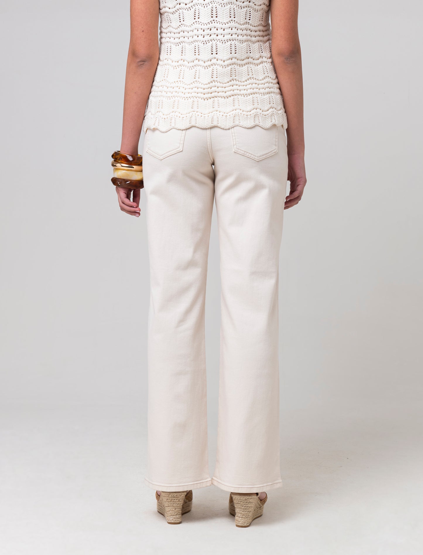 Woman's basic 5 pocket jeans - Beige