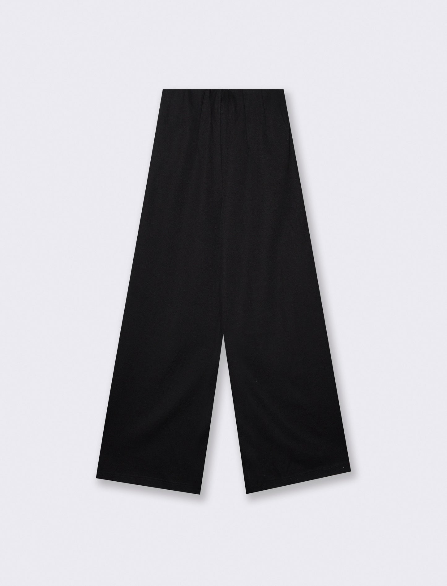 Pantalone palazzo a vita alta con tasche - Nero