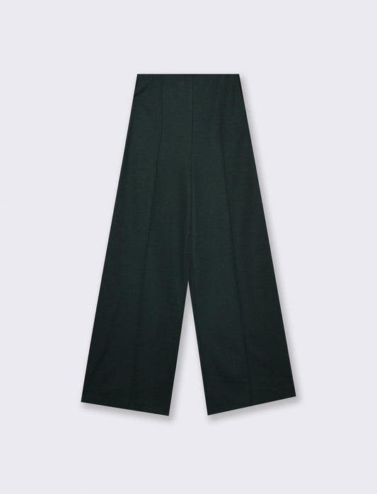 High-waisted palazzo pants with pockets - 