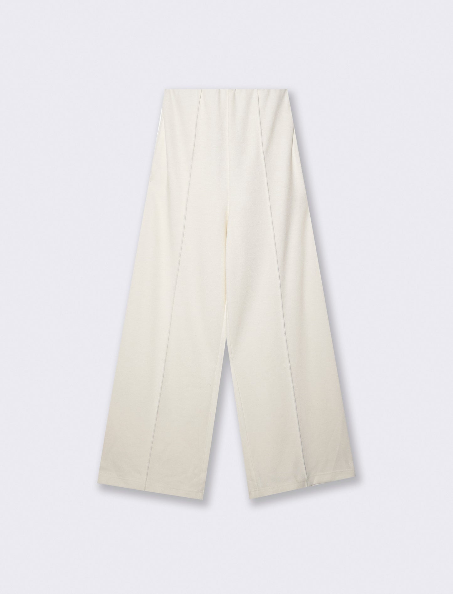 Pantalone palazzo a vita alta con tasche - Avorio