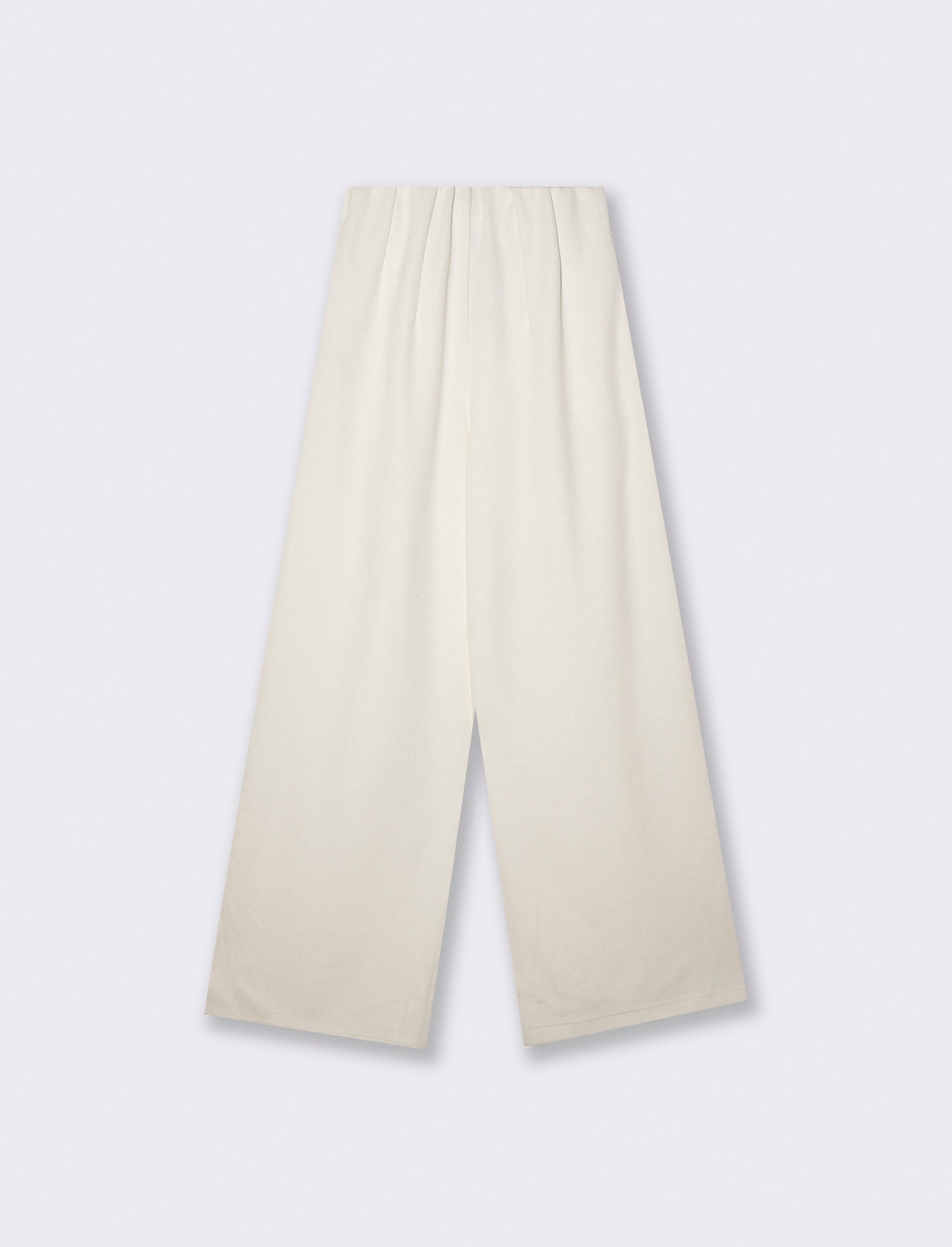 Pantalone palazzo a vita alta con tasche - Avorio