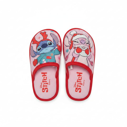 Pantofola Natale Stitch&Angel rosa bambini - Rosa
