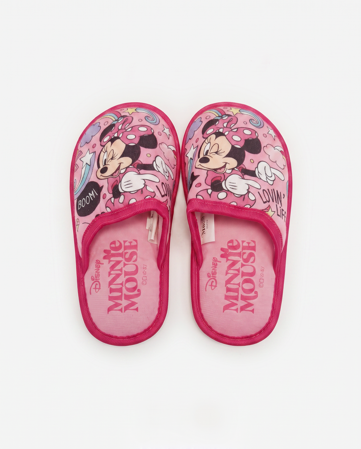 Pantofola fuxia con stampa Minnie - Fuxia