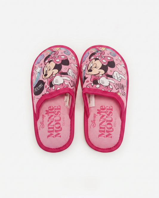 Pantofola fuxia con stampa Minnie - Fuxia
