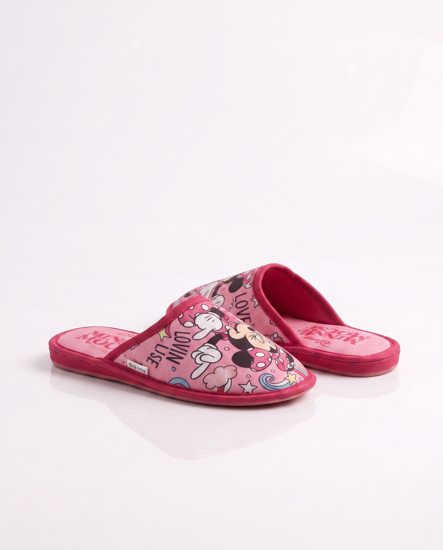 Pantofola fuxia con stampa Minnie - Fuxia