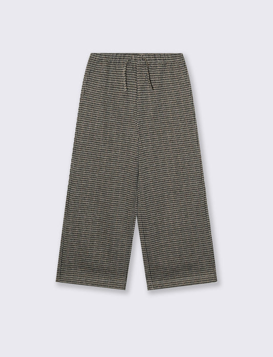 Pantalone gamba ampia elasticizzato - Beige
