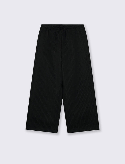 Pantalone gamba ampia elasticizzato - Righe