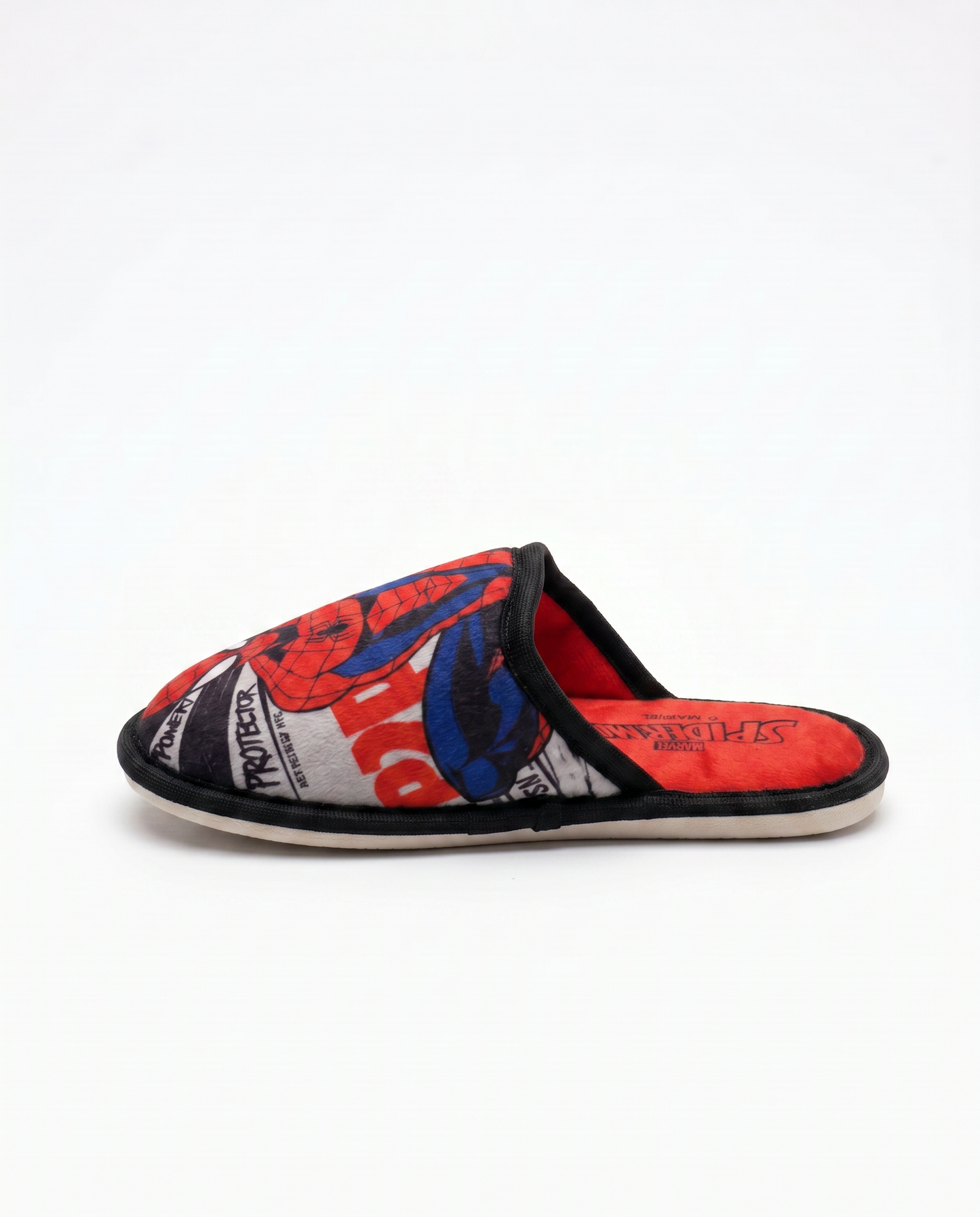 Children's Spiderman Slippers in Black Fabric - Black