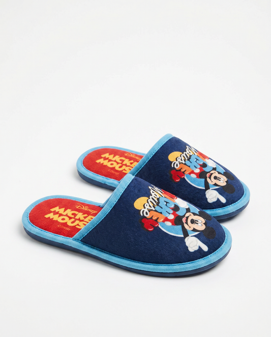 Blue Mickey Mouse Slippers for Kids - Blue