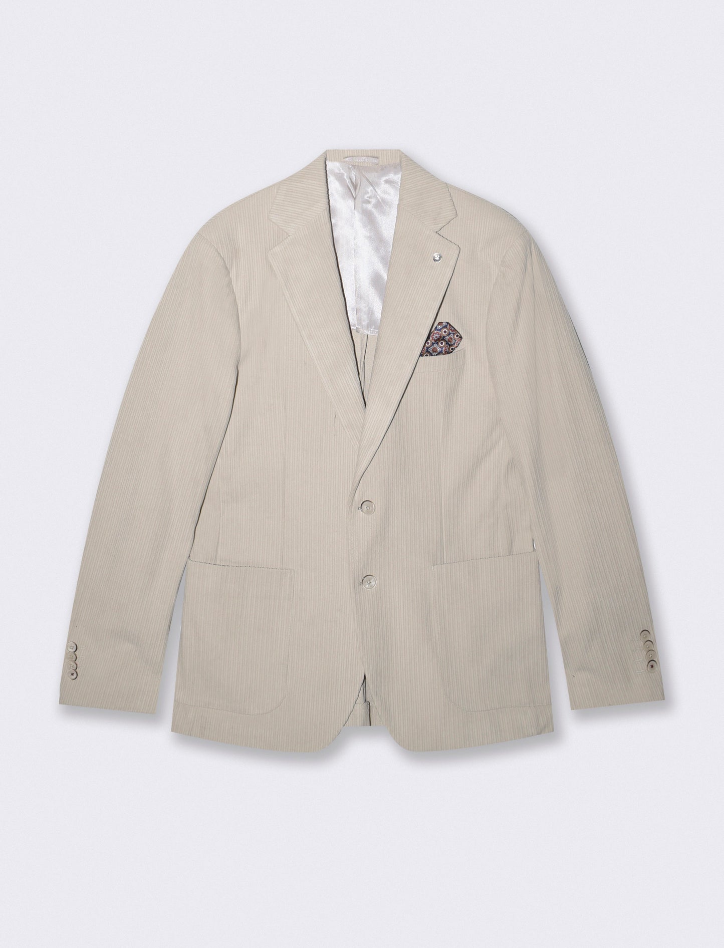 Blazer in velluto costa rocciatore formal fit - Beige