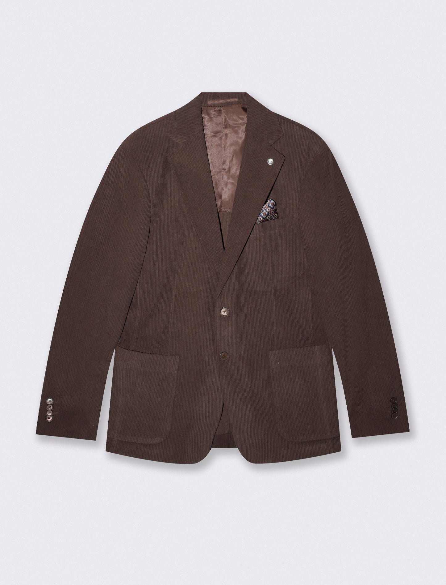 Blazer in velluto costa rocciatore formal fit - Moro