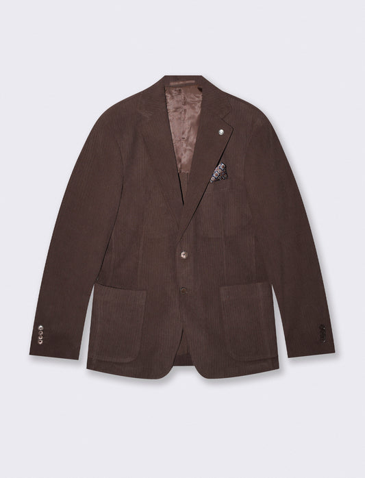 Velvet Blazer Regular Fit - Brown