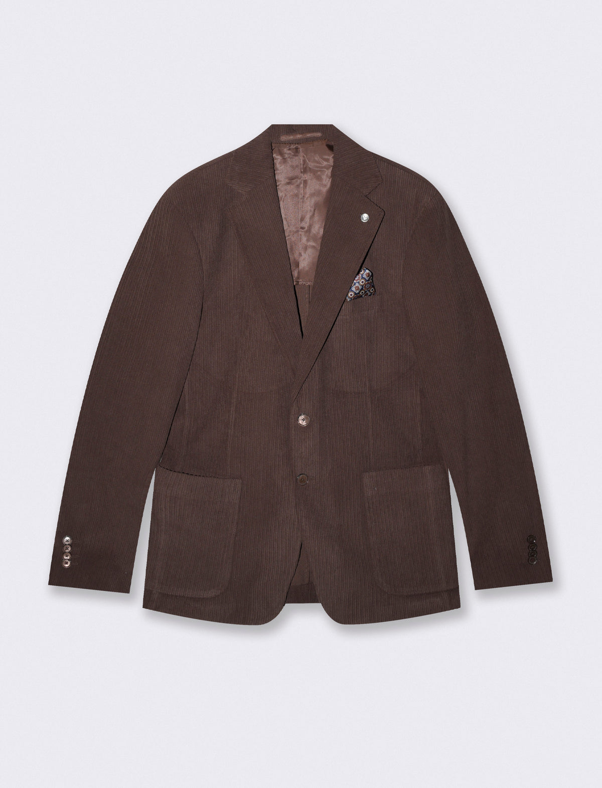 Blazer in velluto costa rocciatore formal fit - Moro