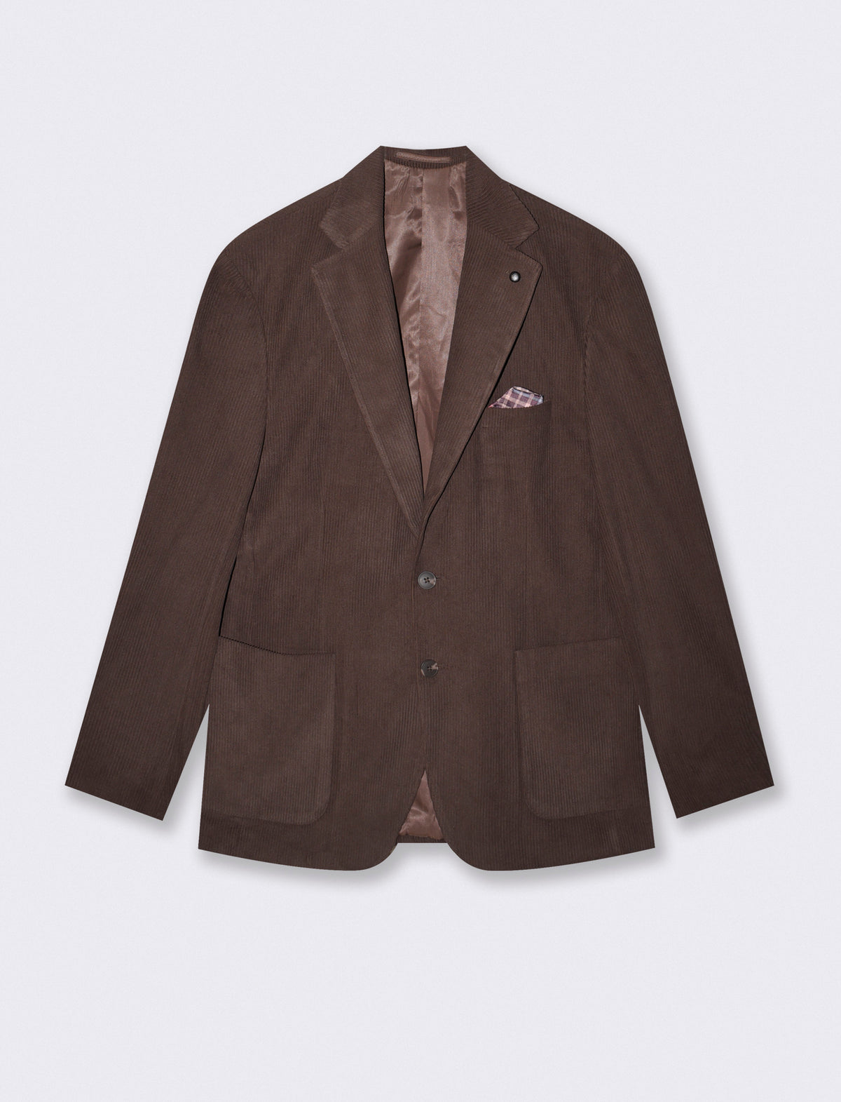 Velvet Blazer Formal Fit Elegant - Brown