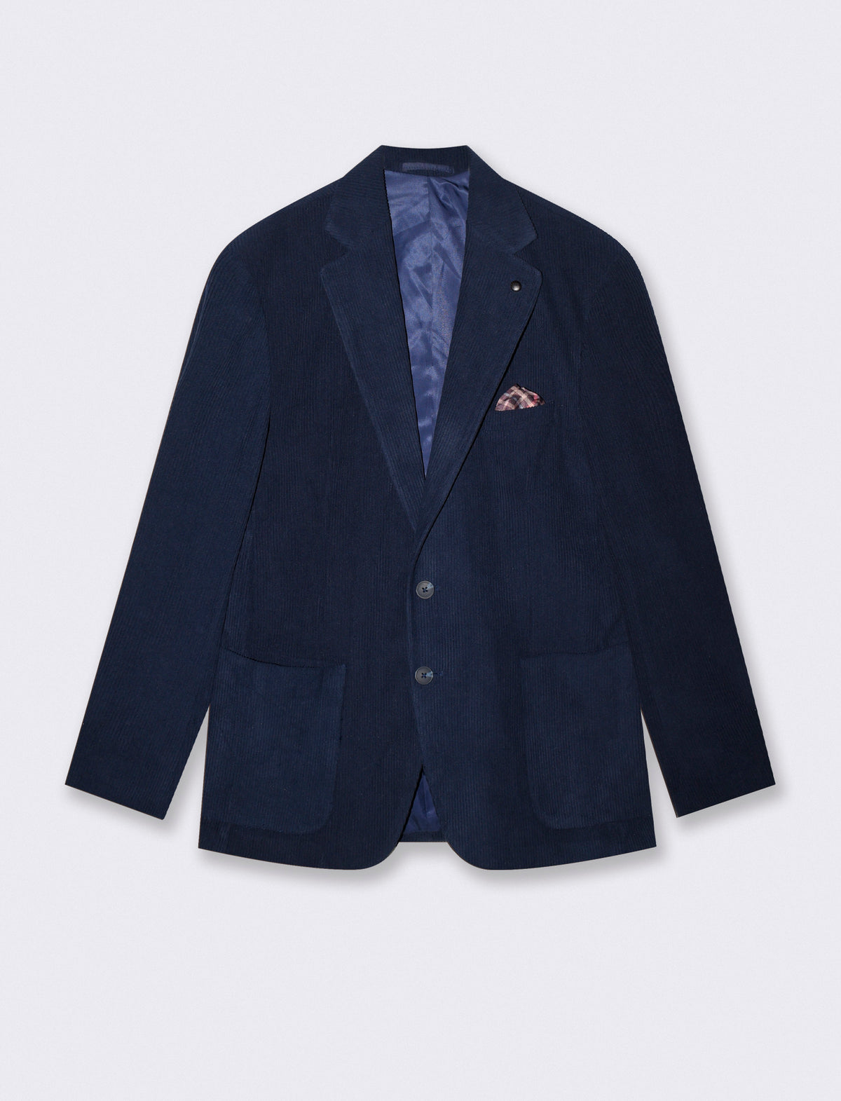Velvet Blazer Formal Fit Elegant - Blue