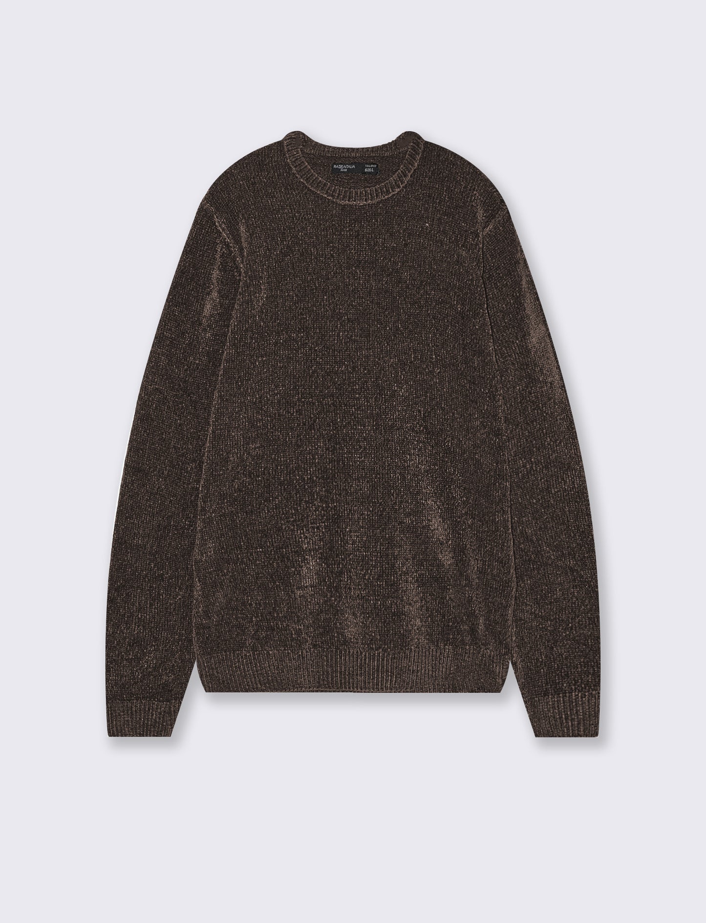 Maglia girocollo in ciniglia regular fit - Moro