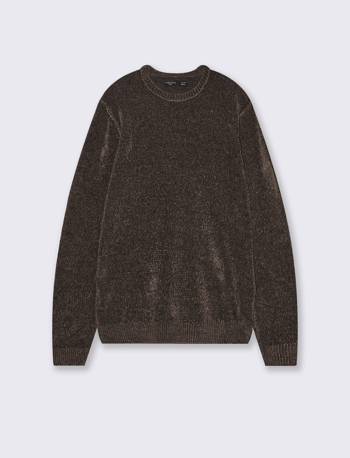 Maglia girocollo in ciniglia regular fit - Moro