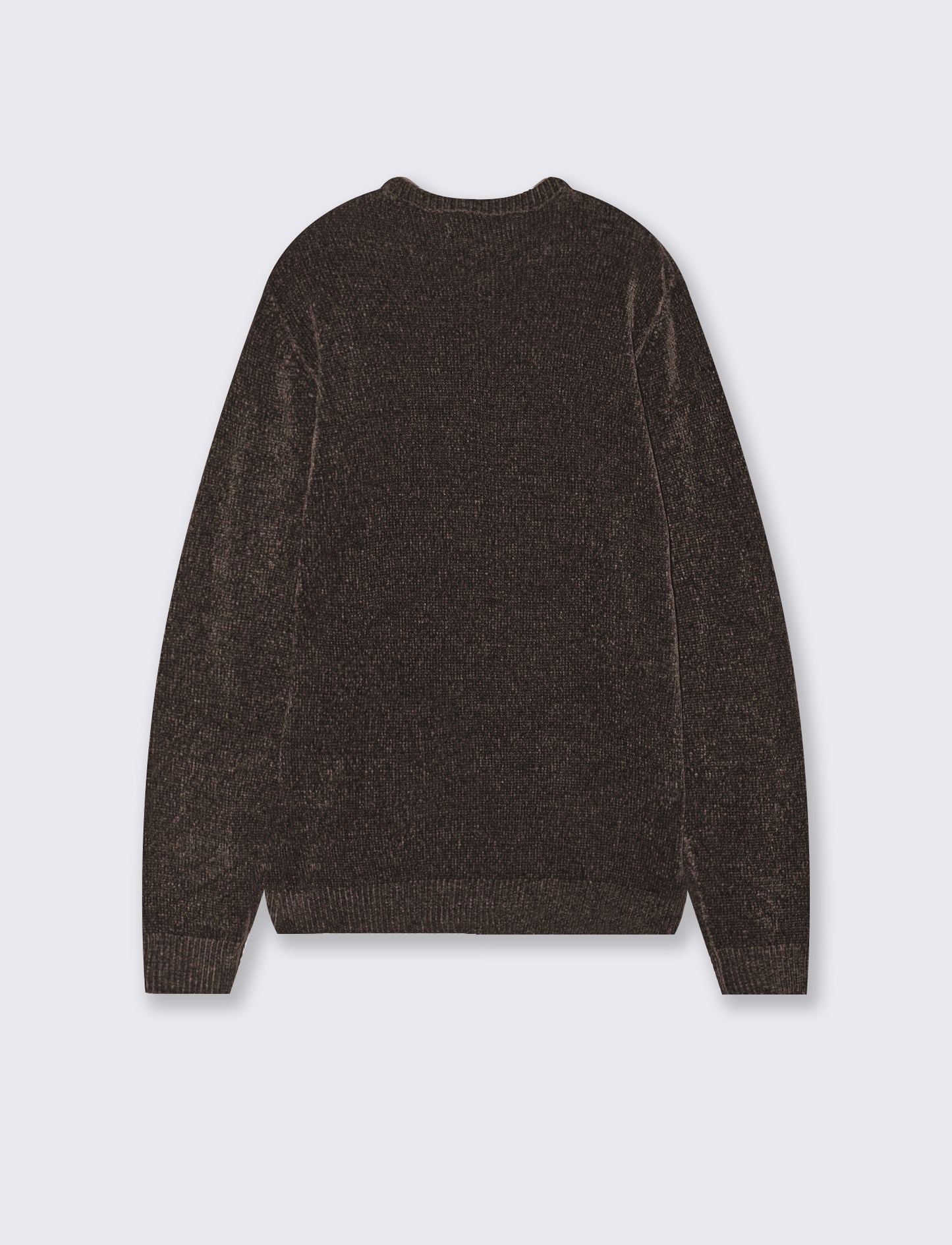 Maglia girocollo in ciniglia regular fit - Moro